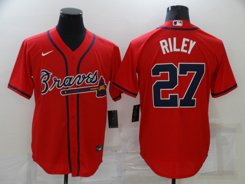 Men's Atlanta Braves Austin Riley #27 Red Jersey
